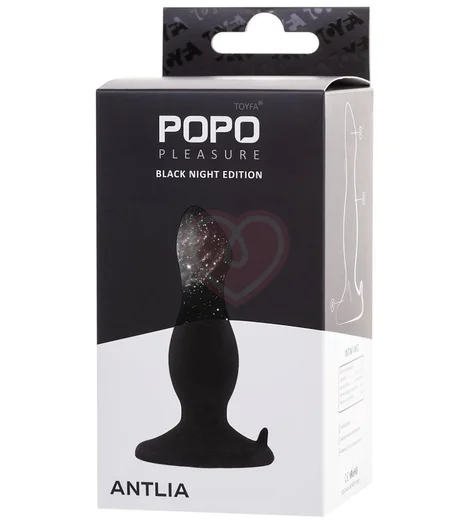 Анальная пробка на присоске Toyfa Popo Pleasure Antlia чёрная фото 5