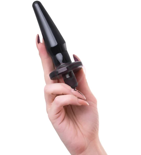 Анальная пробка с вибрацией Toyfa Popo Pleasure Lacerta чёрная фото 3