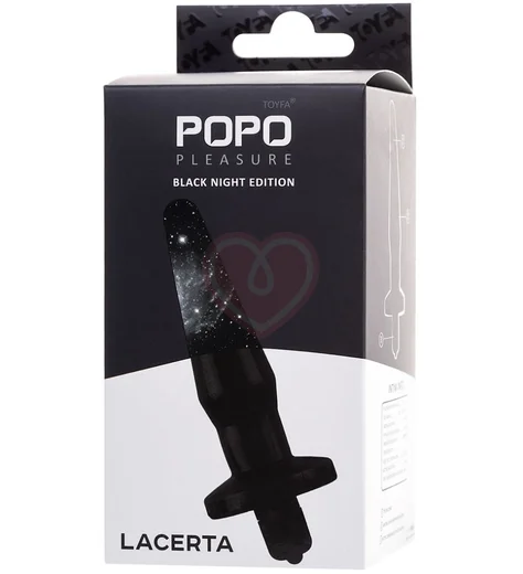 Анальная пробка с вибрацией Toyfa Popo Pleasure Lacerta чёрная фото 4