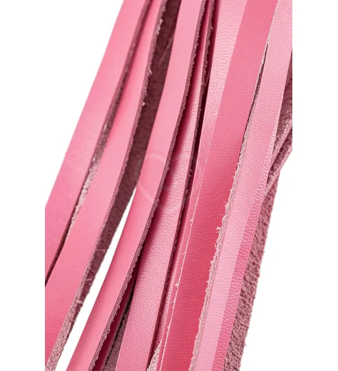 Кожаная плеть Pecado розовая фото 3