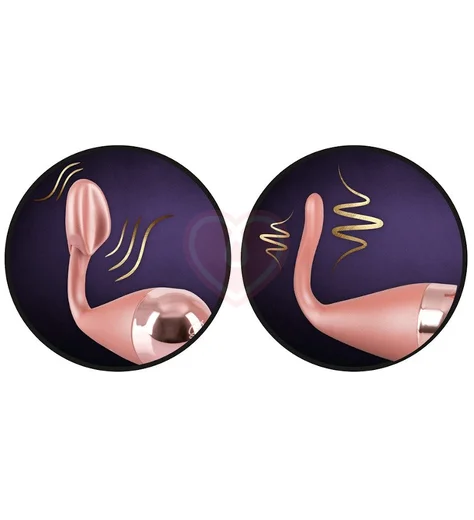 Виброяйцо со стимулятором клитора и пультом управления Belou розовый фото 5