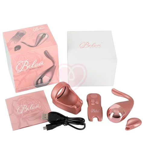 Виброяйцо со стимулятором клитора и пультом управления Belou розовый фото 6