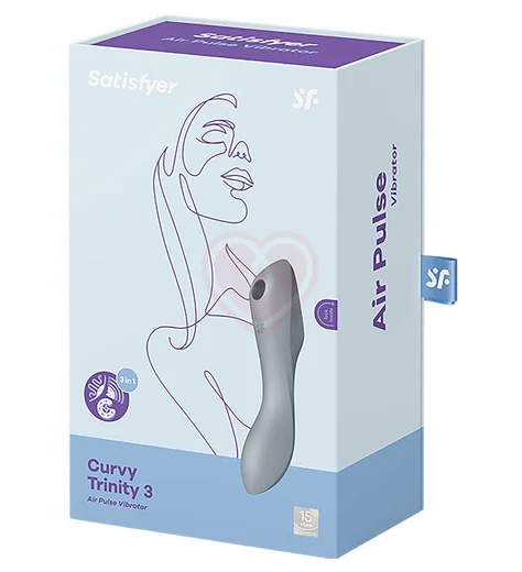 Вакуумный вибростимулятор Satisfyer Curvy Trinity 3 серый фото 6