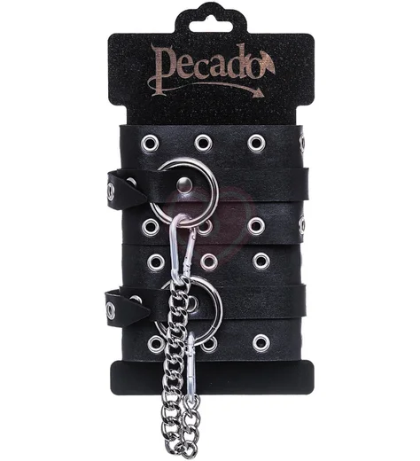 Оковы на ноги с люверсами Pecado BDSM черные фото 4