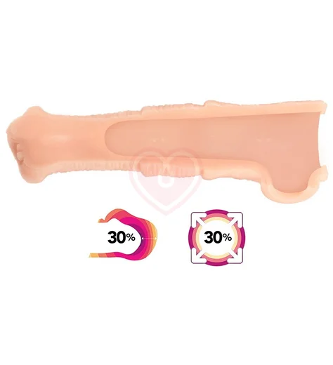 Насадка с крупной головкой с отверстием для мошонки Kokos Cock Sleeve CS012-L фото 2