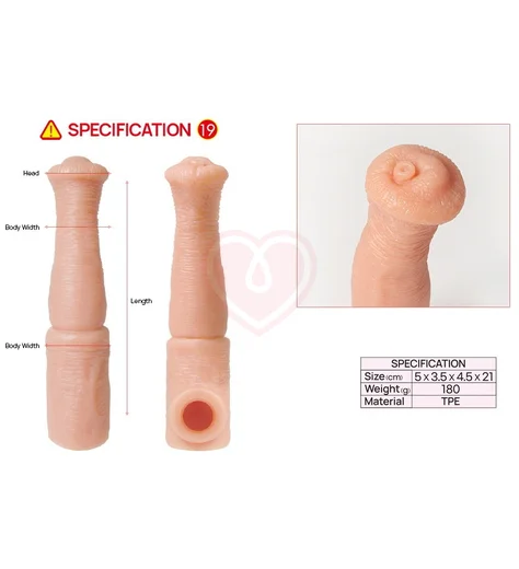 Насадка с крупной головкой с отверстием для мошонки Kokos Cock Sleeve CS012-L фото 4