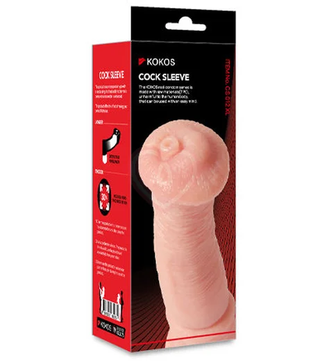 Насадка с крупной головкой с отверстием для мошонки Kokos Cock Sleeve CS012-L фото 5