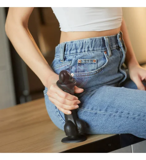 Фаллоимитатор с подвижной кожей Strap-On-Me Sliding Skin XL 15 см чёрный фото 6