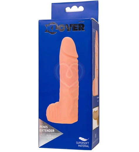 Насадка удлинитель с мошонкой XLover by Toyfa телесная фото 10