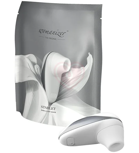 Миниатюрный вакуумный клиторальный стимулятор Womanizer Starlet белый фото 5