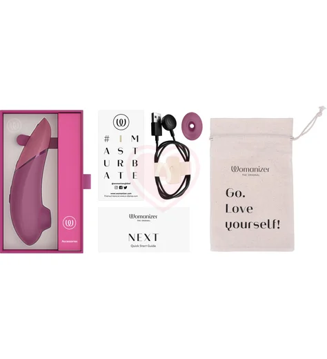 Бесконтактный клиторальный стимулятор Womanizer Next вишневый фото 9