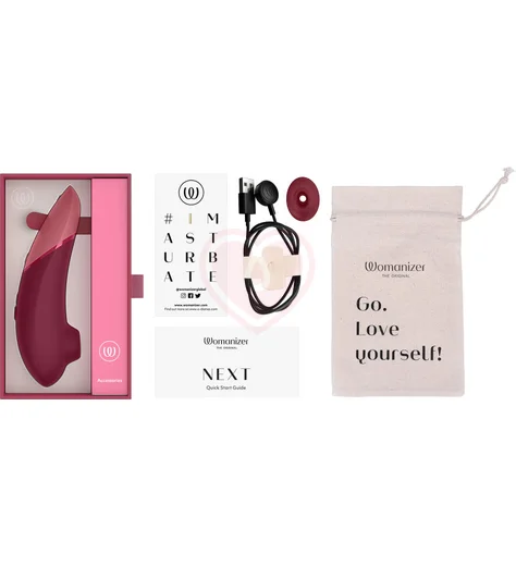 Бесконтактный клиторальный стимулятор Womanizer Next бордовый фото 9