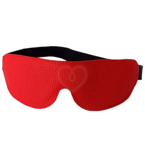 Маска кожаная закрытая Sitabella красная фото 1