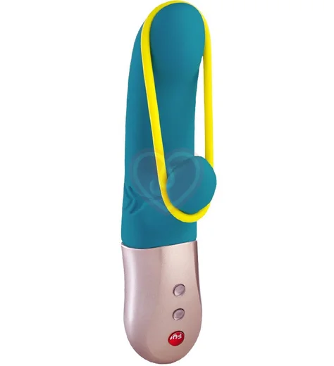 Вибратор с лентой для половых губ Fun Factory Amorino бирюзовый фото 1