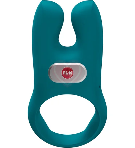 Виброкольцо Fun Factory Nos с двумя кончиками для стимуляции зелёное фото 1