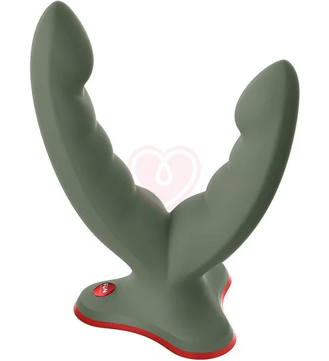 Двойной фаллоимитатор Fun Factory Ryde Grinding Double Dildo оливковый фото 1