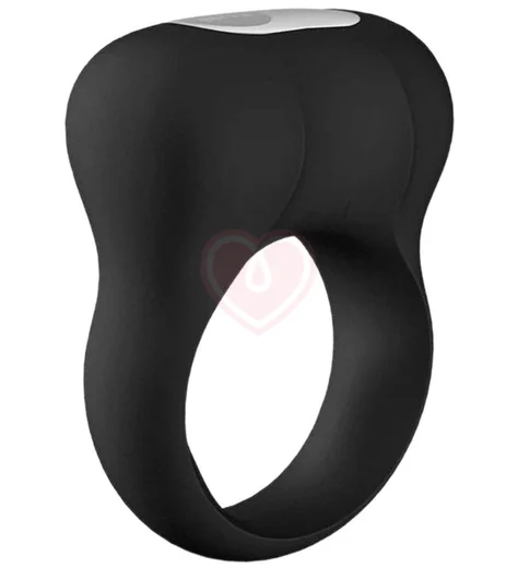 Эрекционное кольцо с вибрацией Steady чёрное фото 1