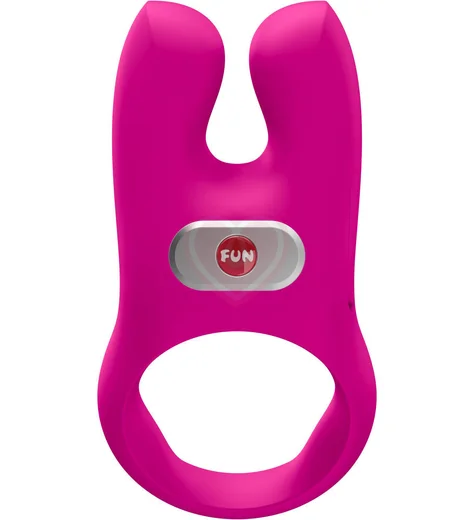 Виброкольцо Fun Factory Nos с двумя кончиками для стимуляции розовое фото 1