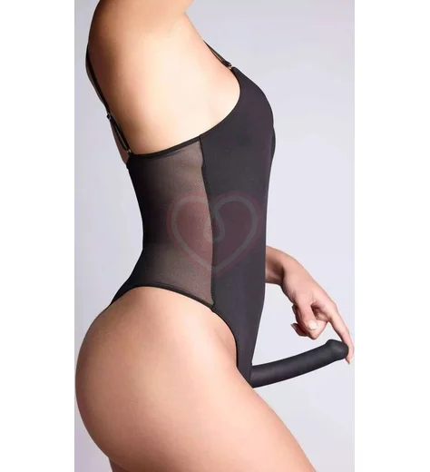 Боди-пояс кольцом для страпона Strap-On-Me Harness Body Signature чёрный фото 3