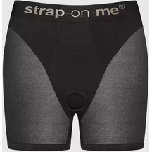 Трусики-шорты с кольцом для страпона Strap-On-Me Harness Halo чёрные