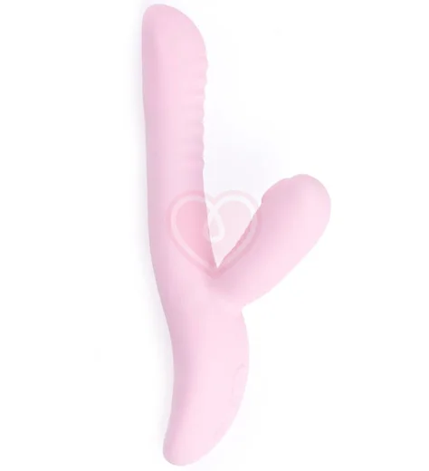 Вибратор-кролик с вакуумно-волновой стимуляцией клитора Selove Caress розовый фото 1