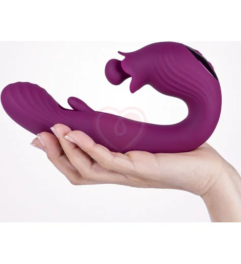 Вибратор-кролик со стимуляцией зоны G и пульсацией Selove BellFlower фиолетовый фото 4
