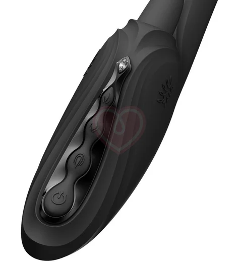 Пульсирующий вибратор с язычком для клитора Zalo Ares чёрный фото 4