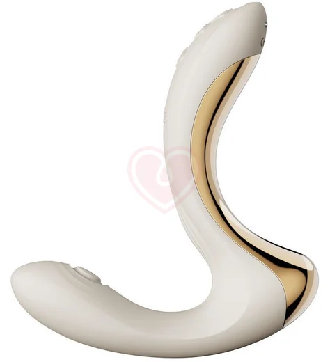 Вибратор с насадкой для вакуумной стимуляции Zalo Talis белый фото 6