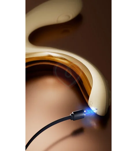 Вибратор с насадкой для вакуумной стимуляции Zalo Talis белый фото 9