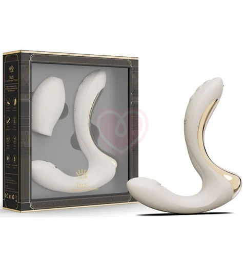 Вибратор с насадкой для вакуумной стимуляции Zalo Talis белый фото 10