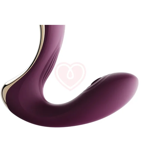 Вибратор с насадкой для вакуумной стимуляции Zalo Talis фиолетовый фото 4