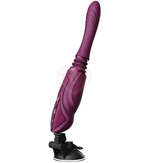 Секс-машина со сменными насадками и функцией нагрева Zalo Sesh фиолетовая фото 3