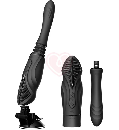 Секс-машина со сменными насадками и функцией нагрева Zalo Sesh чёрная фото 1