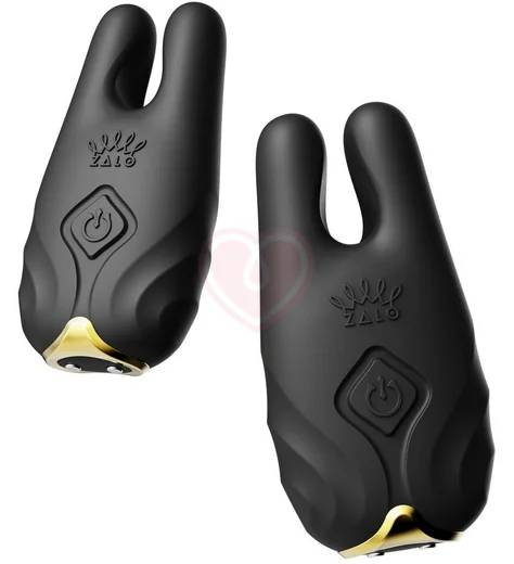 Зажимы для сосков с вибрацией Zalo Nave чёрные фото 1