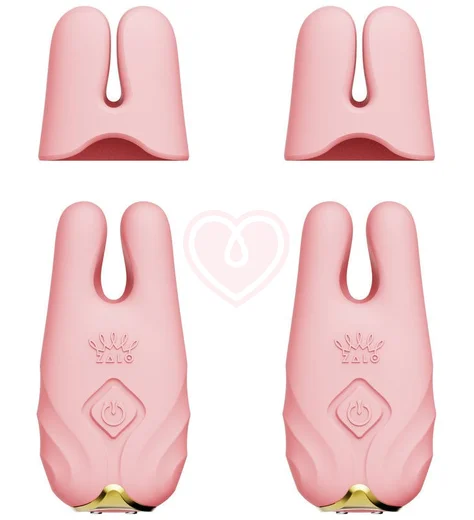 Зажимы для сосков с вибрацией Zalo Nave розовые фото 2