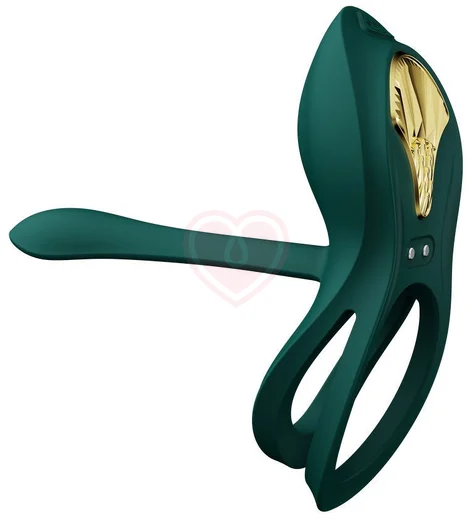 Эрекционное кольцо с вибрацией и пультом дистанционного управления Zalo Bayek зелёное фото 4