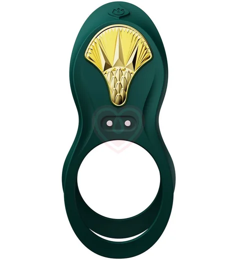 Эрекционное кольцо с вибрацией и пультом дистанционного управления Zalo Bayek зелёное фото 6
