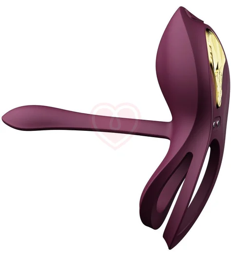 Эрекционное кольцо с вибрацией и пультом дистанционного управления Zalo Bayek фиолетовое фото 5