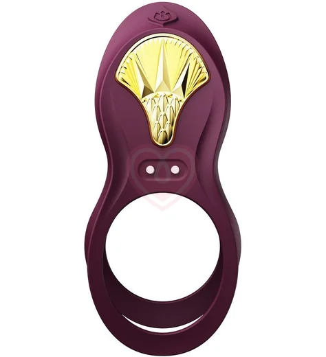 Эрекционное кольцо с вибрацией и пультом дистанционного управления Zalo Bayek фиолетовое фото 8