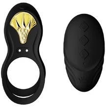 Эрекционное кольцо с вибрацией и пультом дистанционного управления Zalo Bayek чёрное