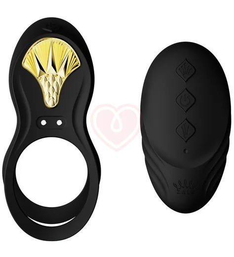 Эрекционное кольцо с вибрацией и пультом дистанционного управления Zalo Bayek чёрное фото 1
