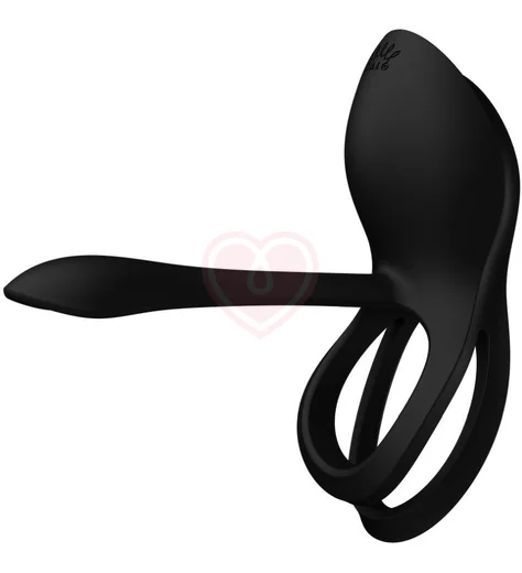 Эрекционное кольцо с вибрацией и пультом дистанционного управления Zalo Bayek чёрное фото 4