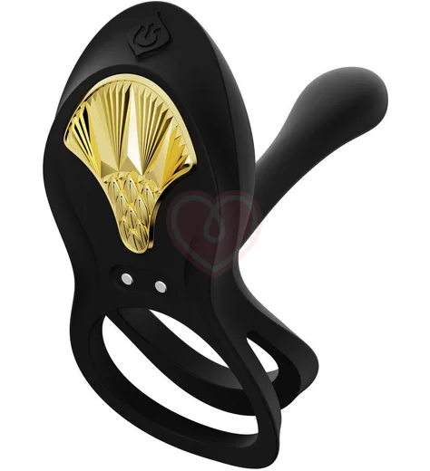 Эрекционное кольцо с вибрацией и пультом дистанционного управления Zalo Bayek чёрное фото 7