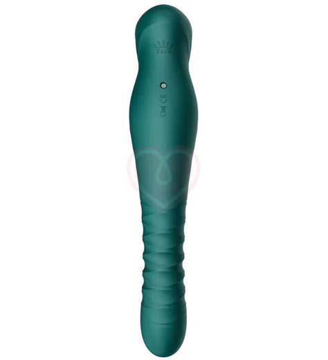 Пульсирующий вибратор с дистанционным управлением Zalo King зелёный фото 4