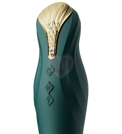 Пульсирующий вибратор с дистанционным управлением Zalo King зелёный фото 5