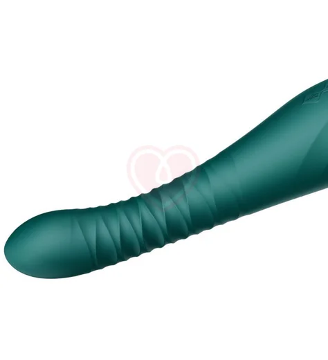 Пульсирующий вибратор с дистанционным управлением Zalo King зелёный фото 7