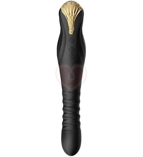 Пульсирующий вибратор с дистанционным управлением  Zalo King чёрный фото 1