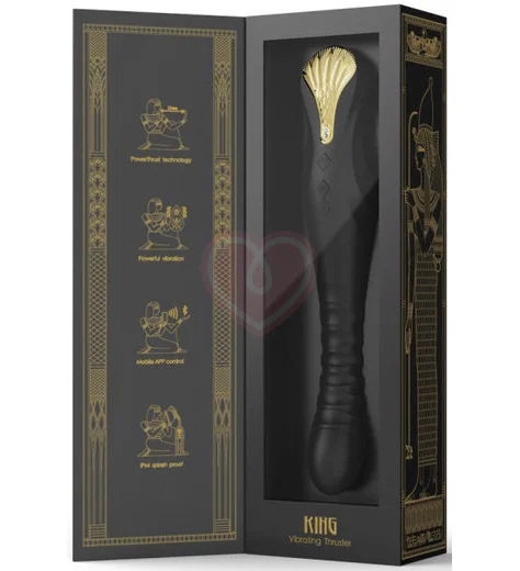 Пульсирующий вибратор с дистанционным управлением  Zalo King чёрный фото 8