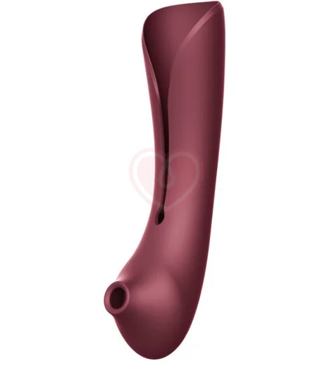 Вибратор с пульсирующей головкой и насадкой для вакуумной стимуляции Zalo Queen красный фото 4