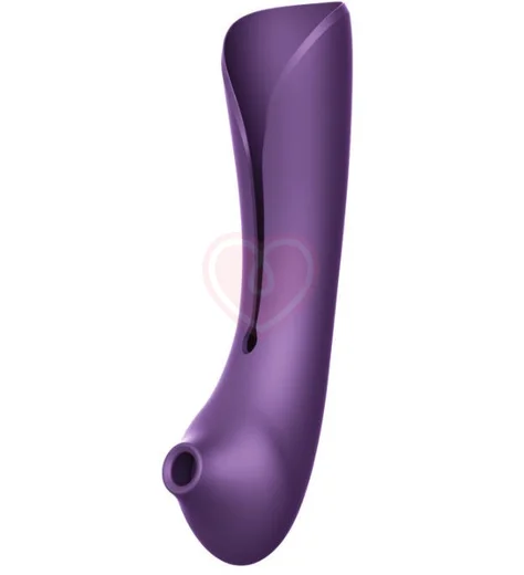 Вибратор с пульсирующей головкой и насадкой для вакуумной стимуляции Zalo Queen фиолетовый фото 4